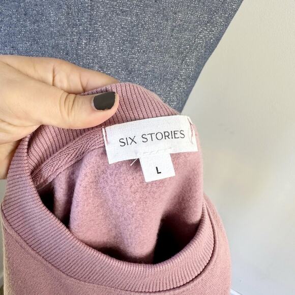 Six Stories Honey Pink Sweatshirt Size Large - Picture 2 of 5